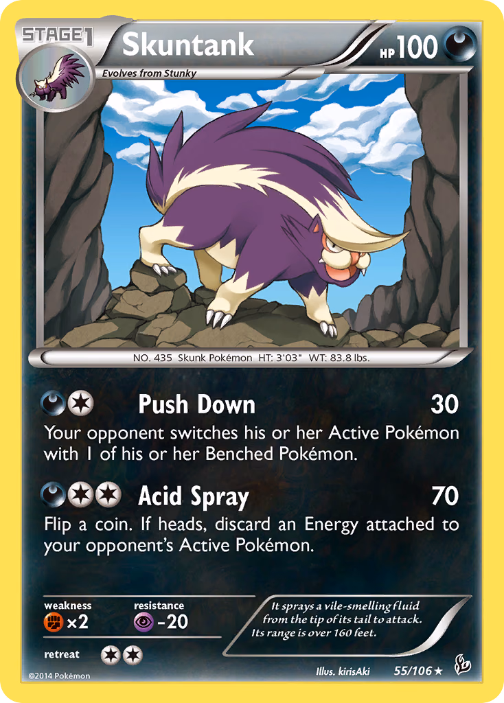 Skuntank Pokemon card (55/106, Flashfire)