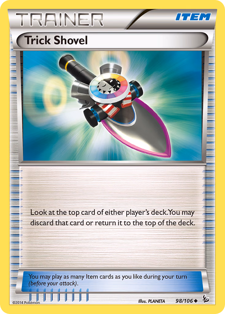 Trick Shovel Pokemon card (98/106, Flashfire)