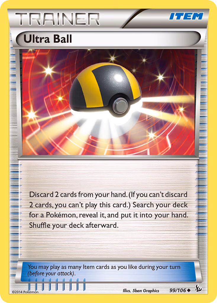 Ultra Ball Pokemon card (99/106, Flashfire)