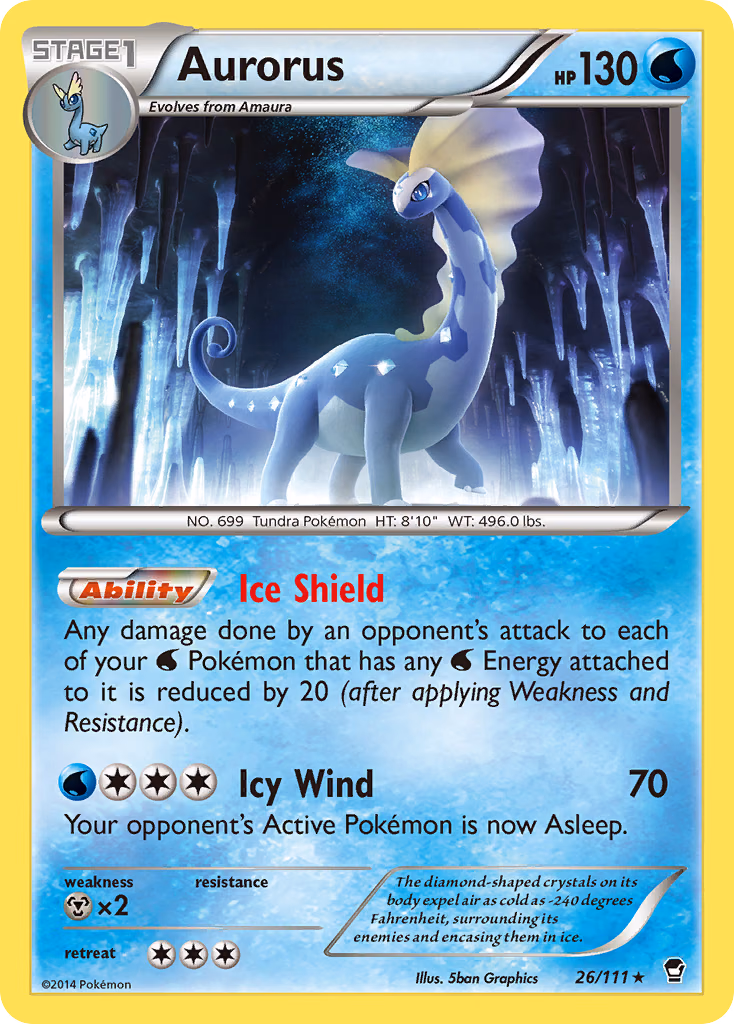 Aurorus Pokemon card (26/111, Furious Fists)