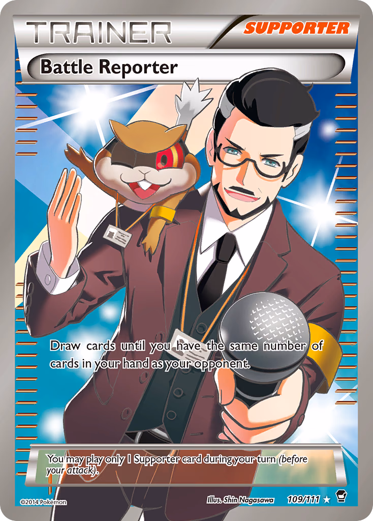 Battle Reporter Pokemon card (109/111, Furious Fists)