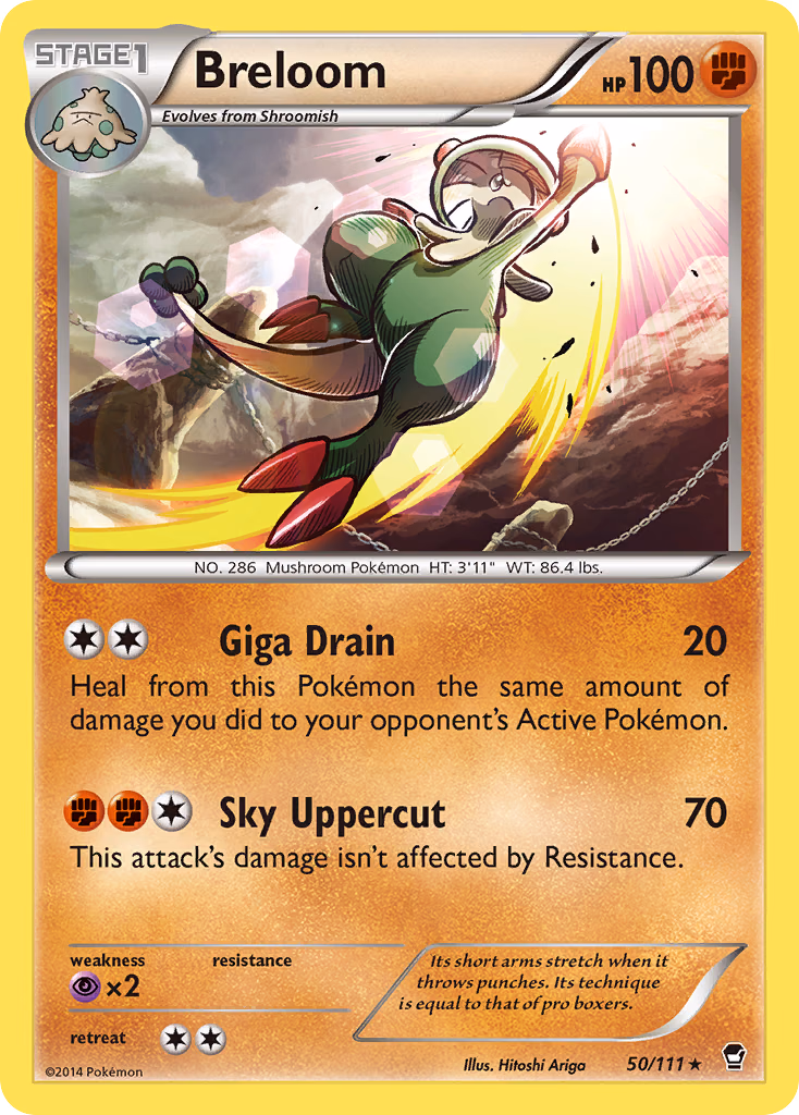 Breloom Pokemon card (50/111, Furious Fists)