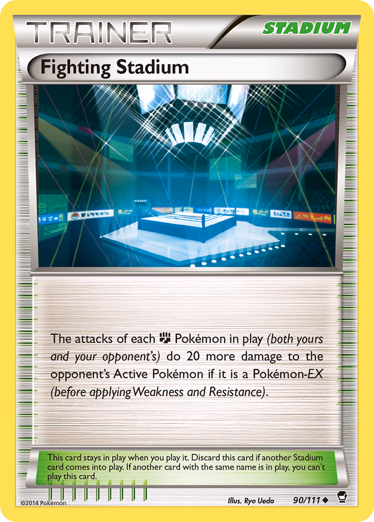 Fighting Stadium Pokemon card (90/111, Furious Fists)
