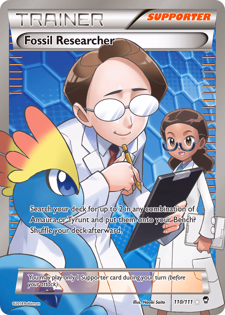 Fossil Researcher Pokemon card (110/111, Furious Fists)