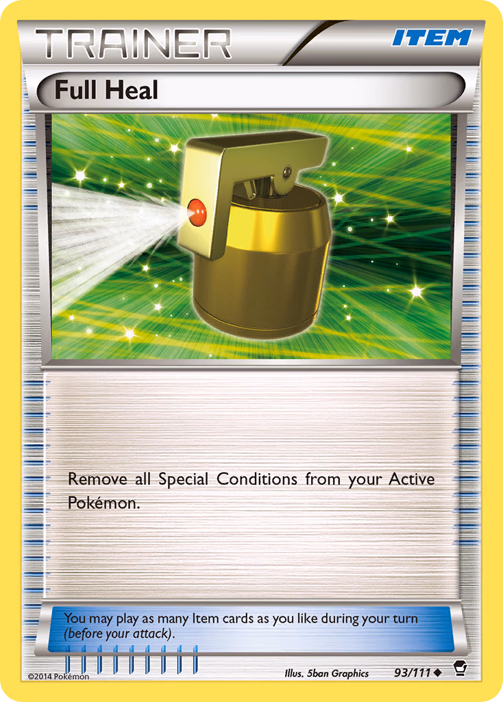Full Heal Pokemon card (93/111, Furious Fists)