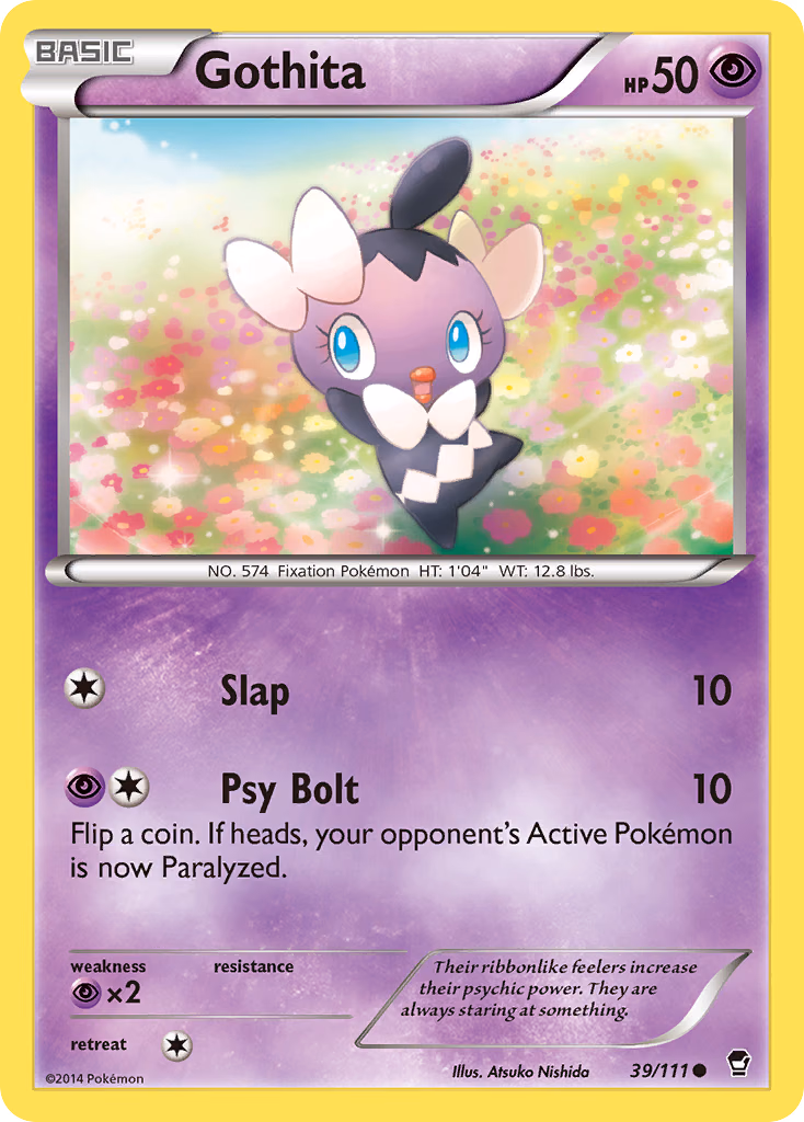 Gothita Pokemon card (39/111, Furious Fists)