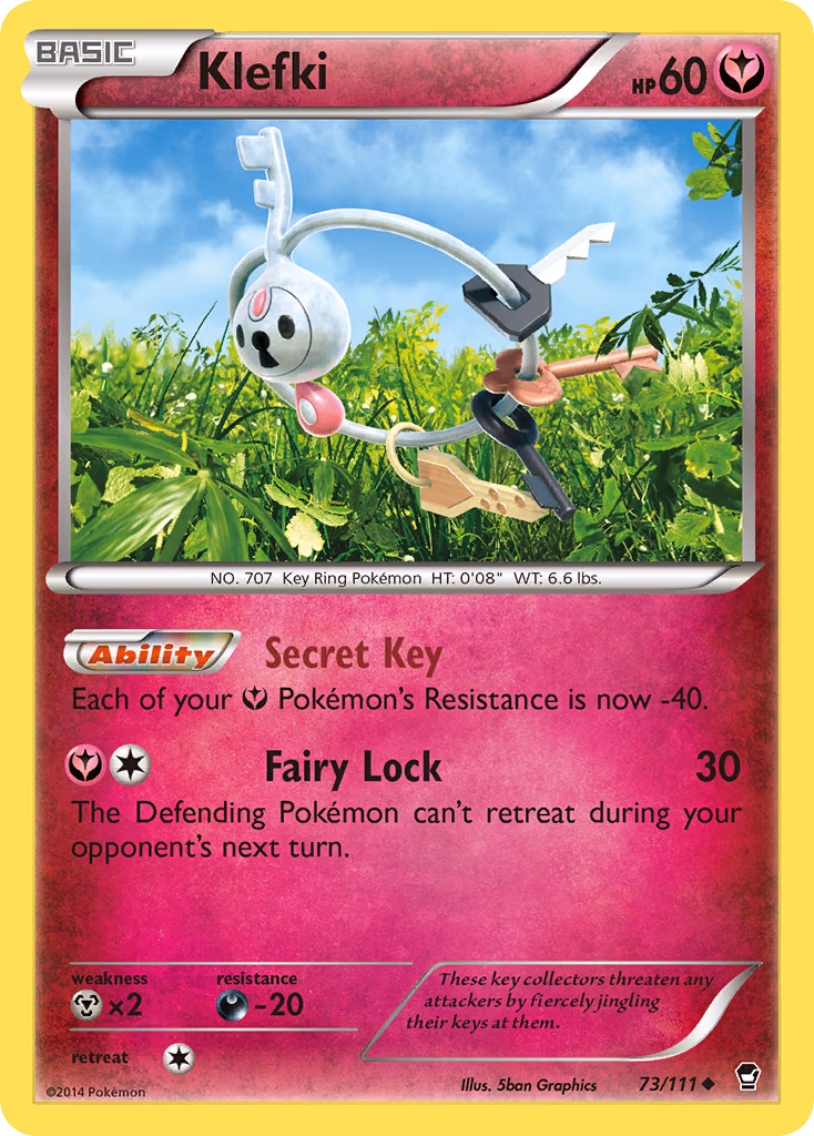 Klefki Pokemon card (73/111, Furious Fists)