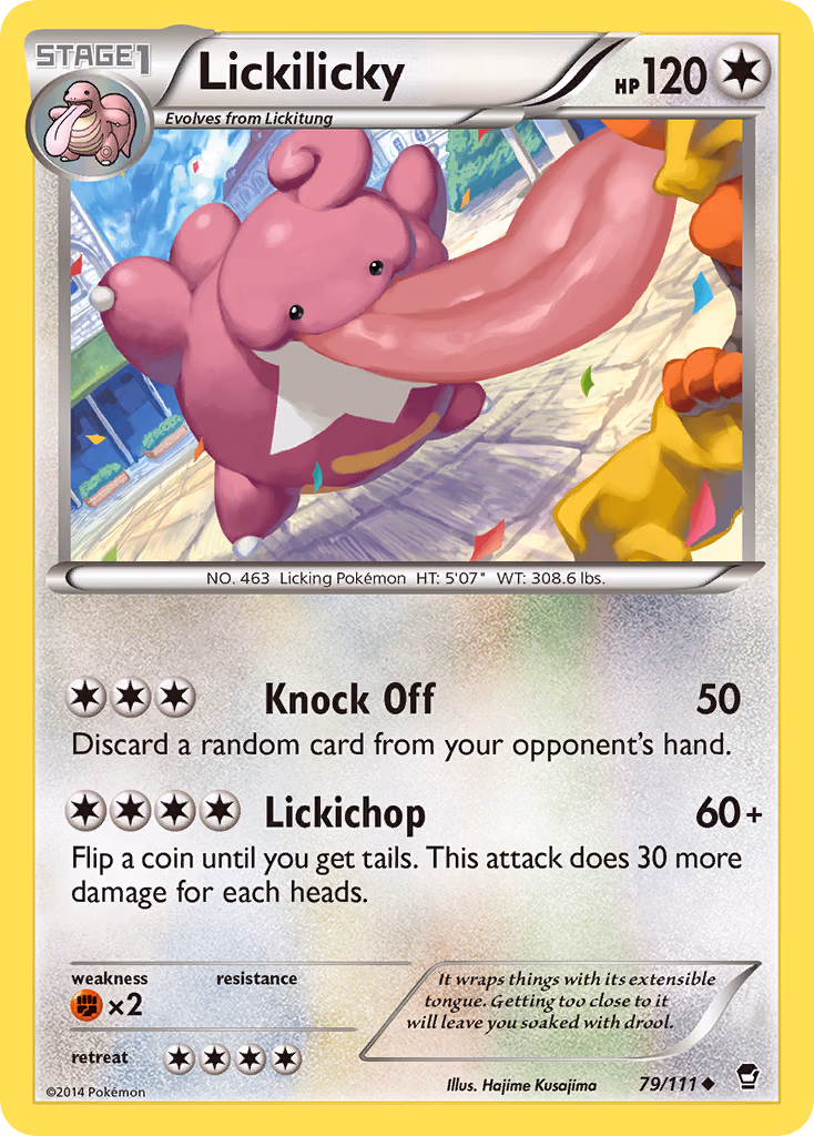 Lickilicky Pokemon card (79/111, Furious Fists)
