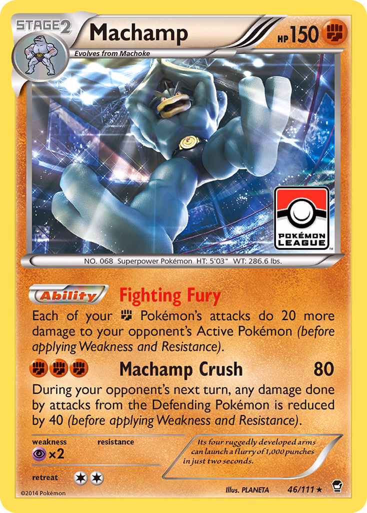Machamp Pokemon card (46/111, Furious Fists)