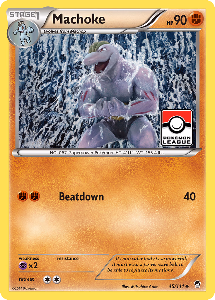 Machoke Pokemon card (45/111, Furious Fists)