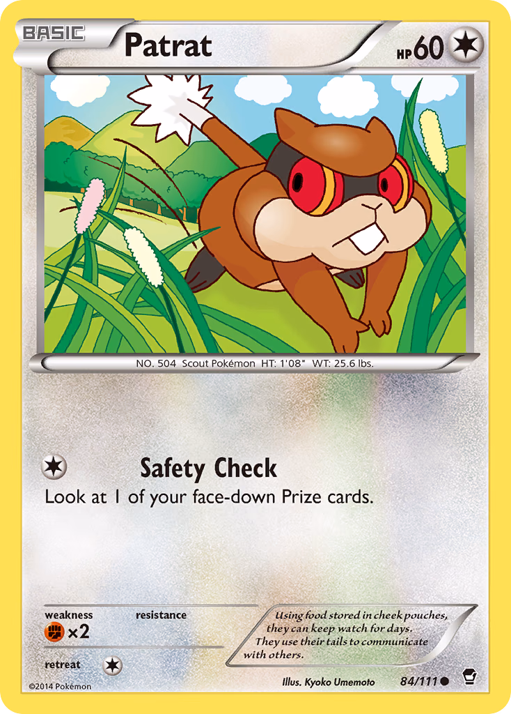 Patrat Pokemon card (84/111, Furious Fists)