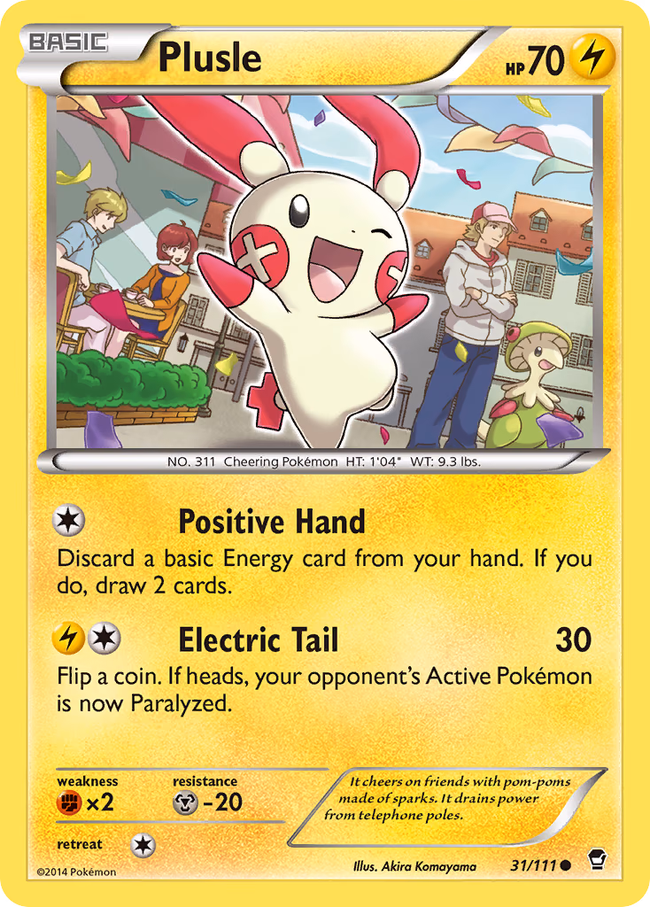 Plusle Pokemon card (31/111, Furious Fists)