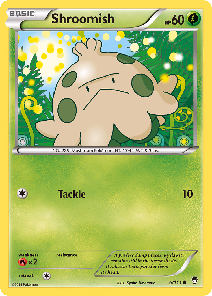 Shroomish Pokemon card (6/111, Furious Fists)