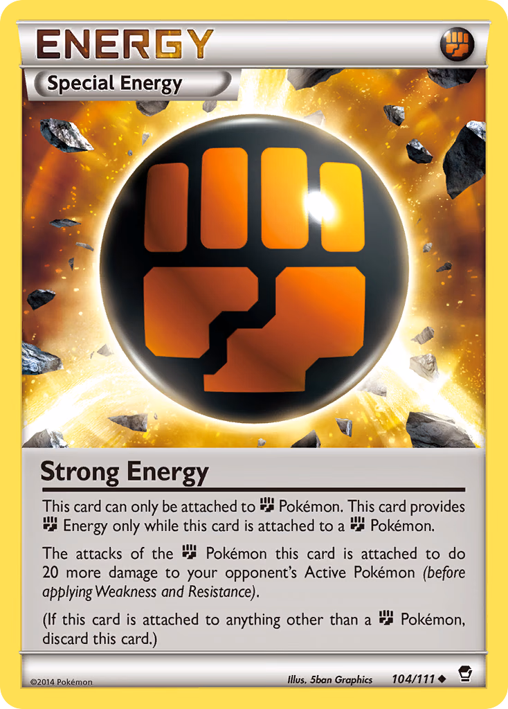 Strong Energy Pokemon card (104/111, Furious Fists)