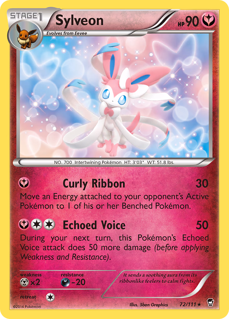 Sylveon Pokemon card (72/111, Furious Fists)