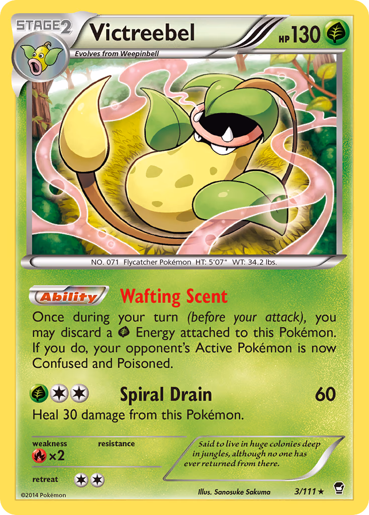 Victreebel Pokemon card (3/111, Furious Fists)