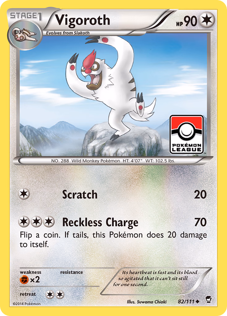 Vigoroth Pokemon card (82/111, Furious Fists)