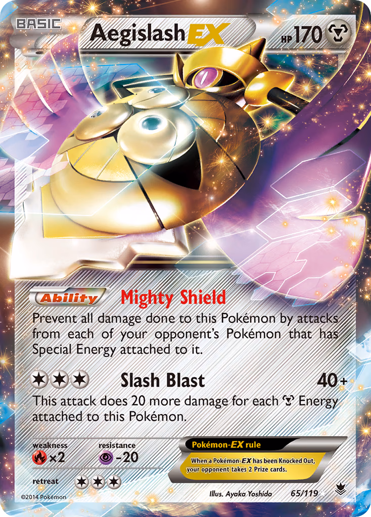 Aegislash-EX Pokemon card (65/119, Phantom Forces)