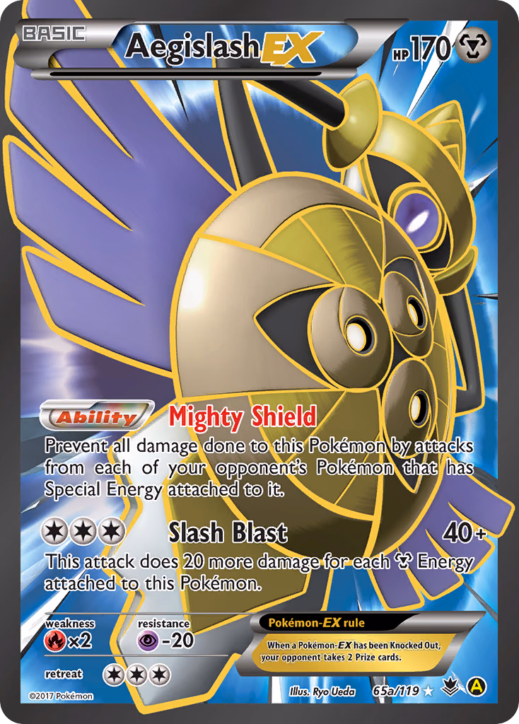 Aegislash-EX Pokemon card (65a/119, Phantom Forces)