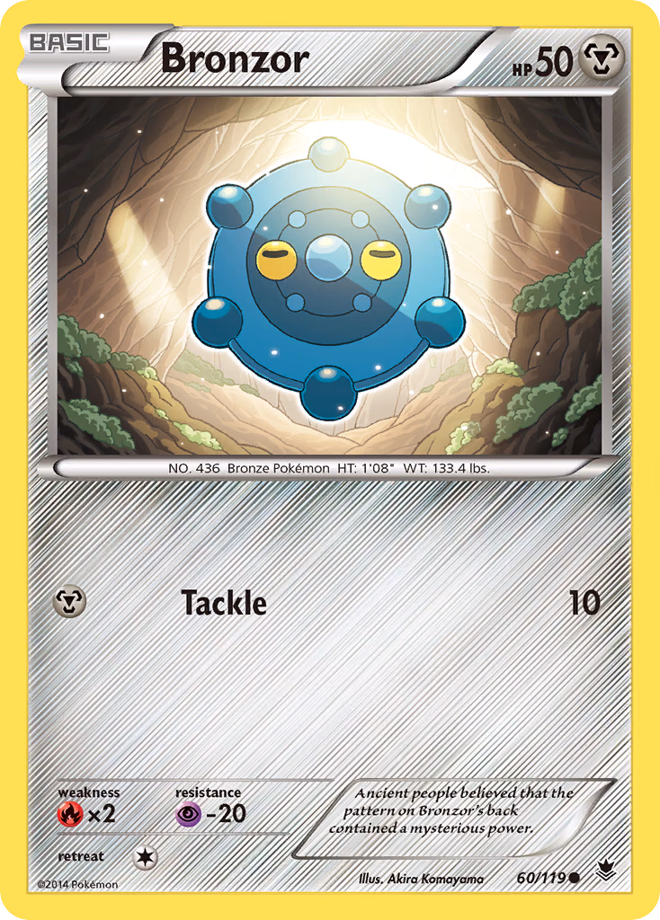 Bronzor Pokemon card (60/119, Phantom Forces)