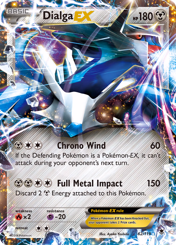 Dialga-EX Pokemon card (62/119, Phantom Forces)
