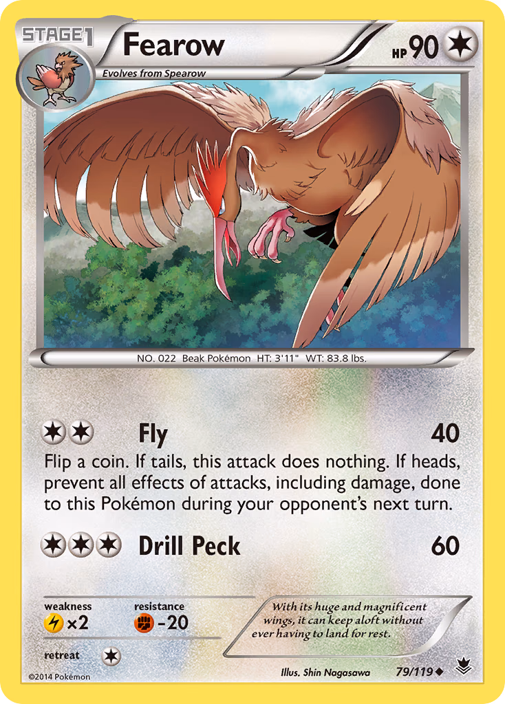 Fearow Pokemon card (79/119, Phantom Forces)
