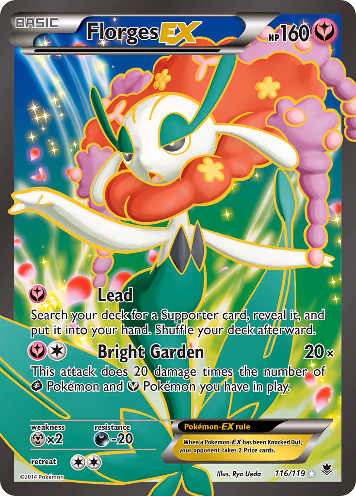 Florges-EX Pokemon card (116/119, Phantom Forces)
