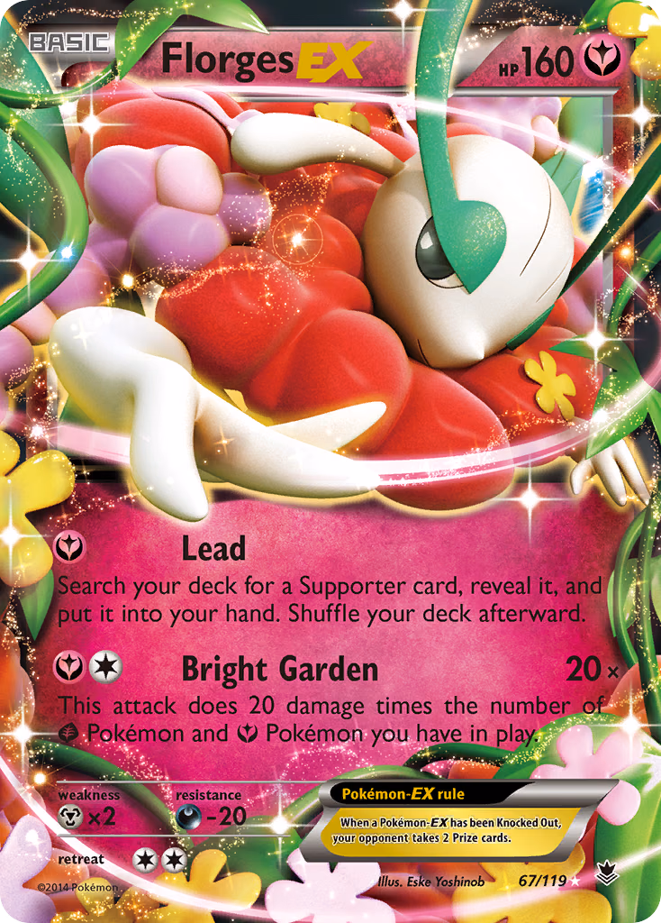 Florges-EX Pokemon card (67/119, Phantom Forces)