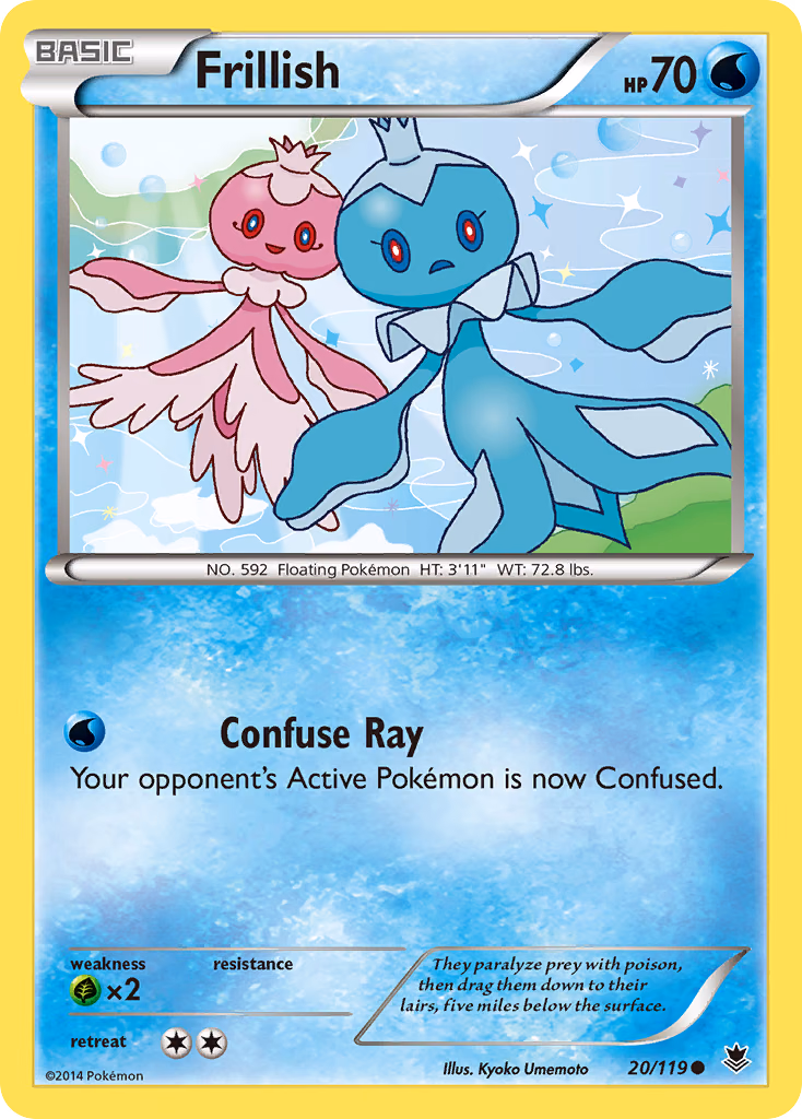 Frillish Pokemon card (20/119, Phantom Forces)