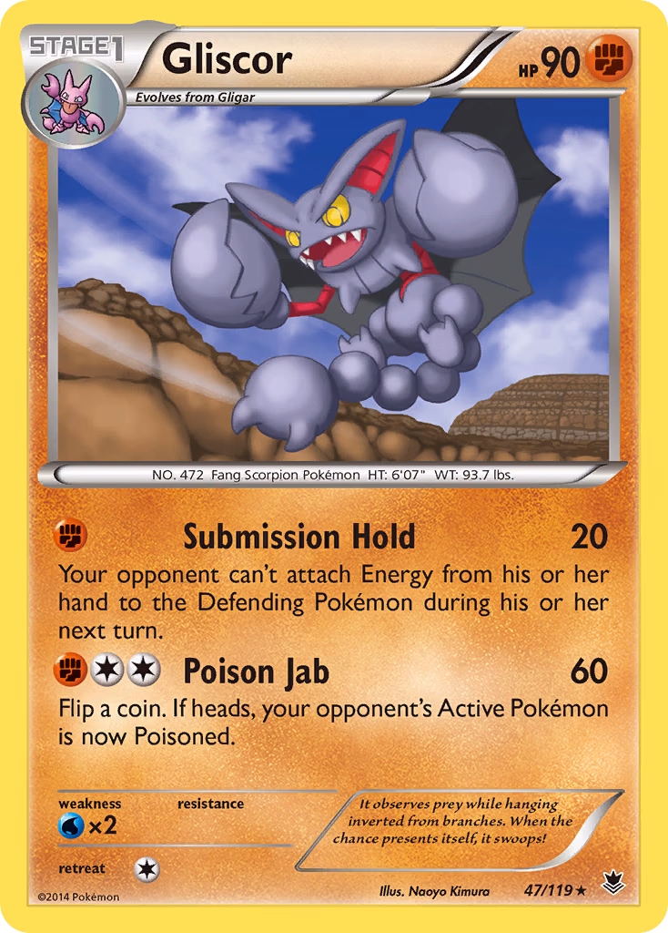 Gliscor Pokemon card (47/119, Phantom Forces)
