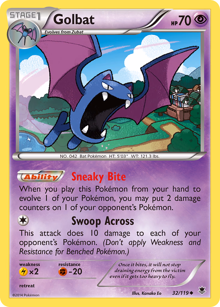 Golbat Pokemon card (32/119, Phantom Forces)