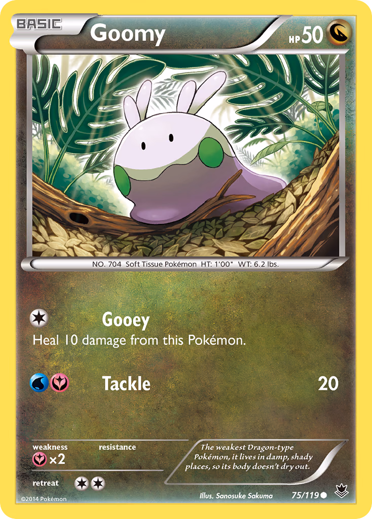 Goomy Pokemon card (75/119, Phantom Forces)