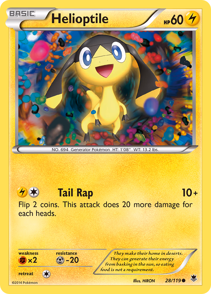 Helioptile Pokemon card (28/119, Phantom Forces)