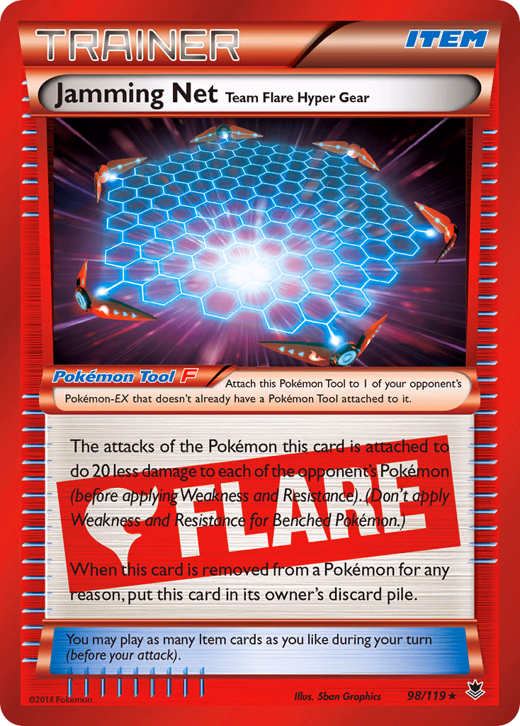 Jamming Net Team Flare Hyper Gear Pokemon card (98/119, Phantom Forces)