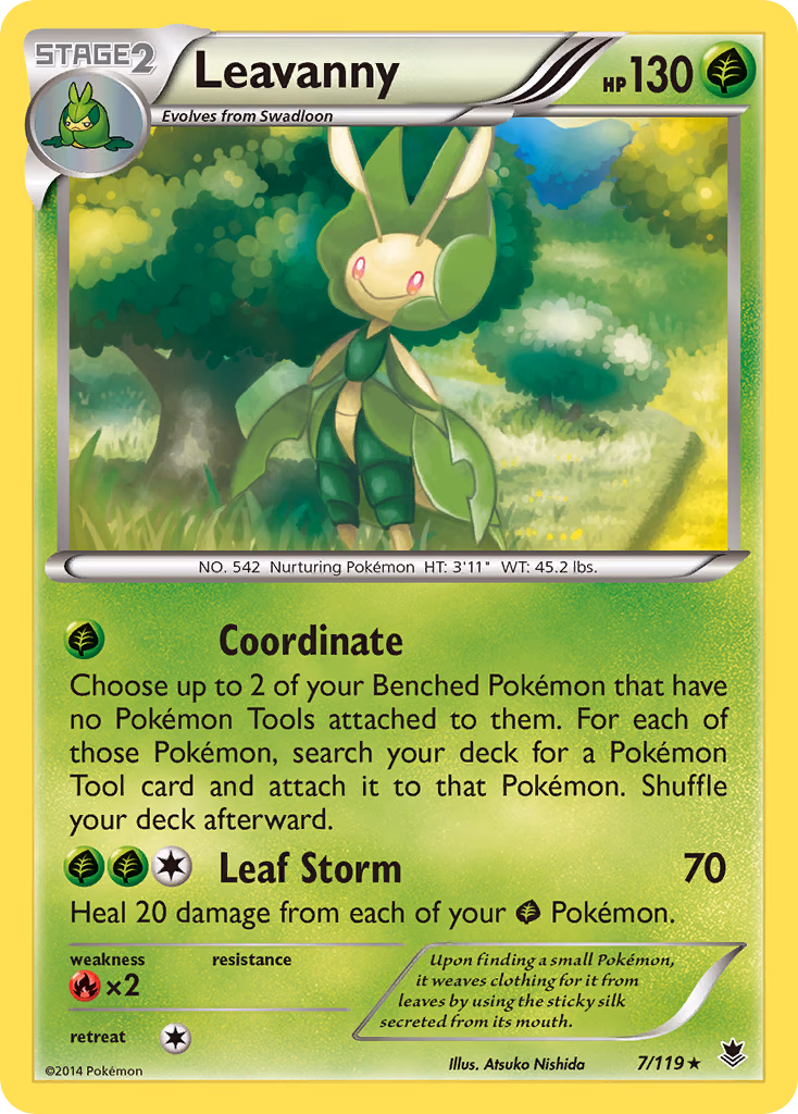 Leavanny Pokemon card (7/119, Phantom Forces)