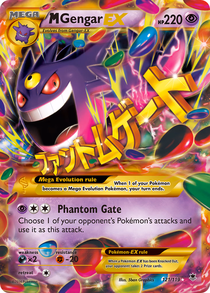 M Gengar-EX Pokemon card (121/119, Phantom Forces)