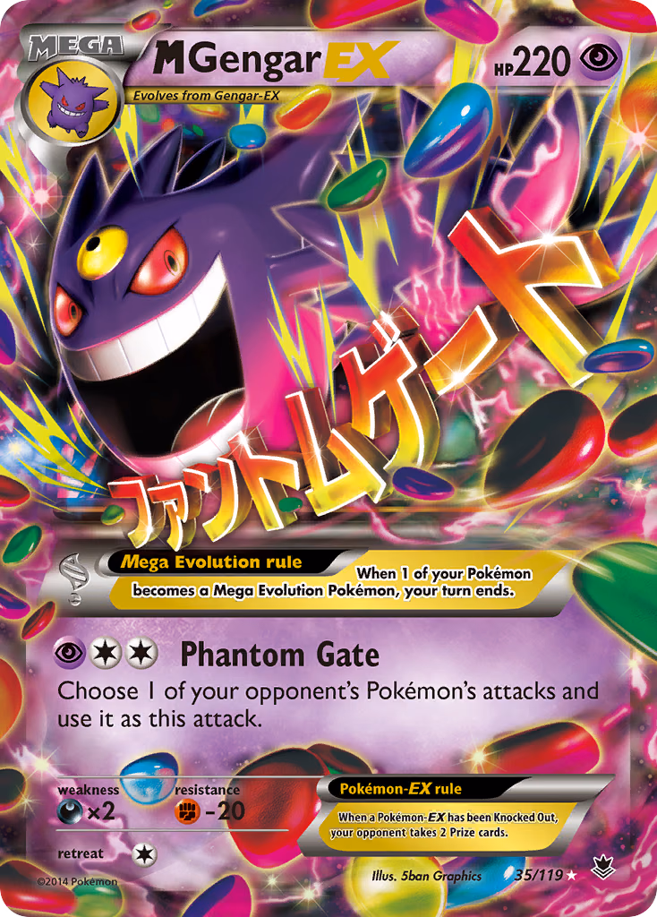 M Gengar-EX Pokemon card (35/119, Phantom Forces)