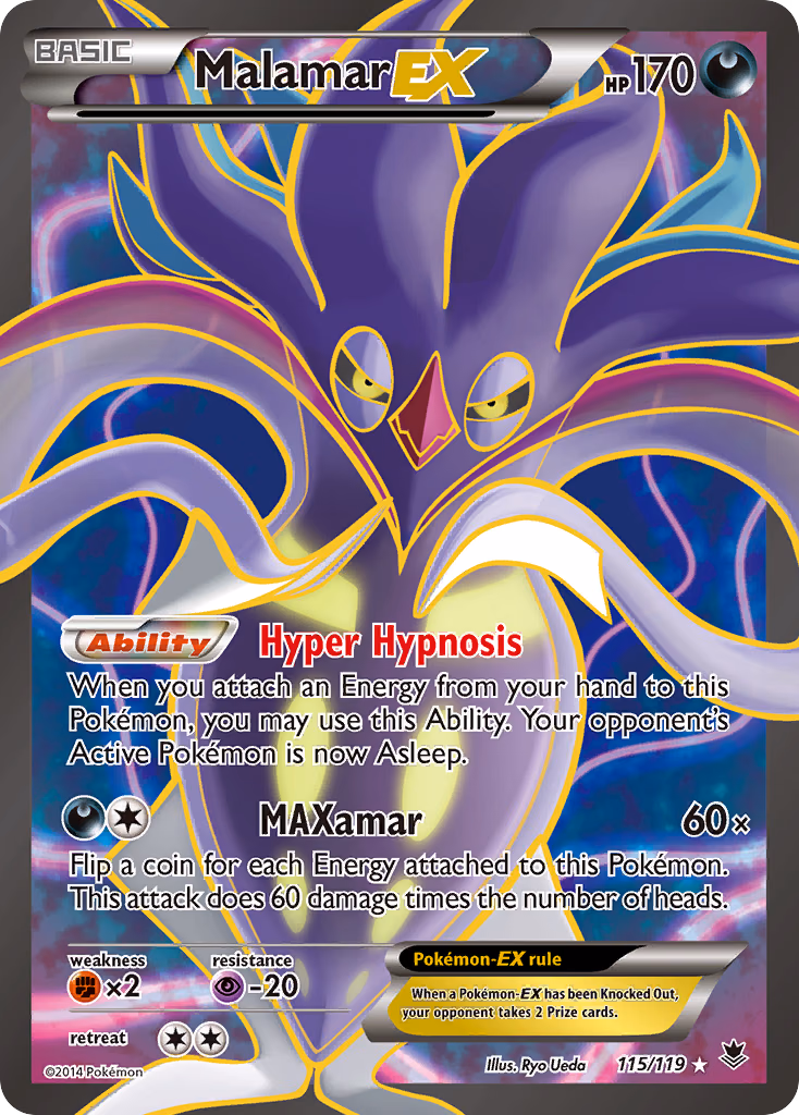Malamar-EX Pokemon card (115/119, Phantom Forces)