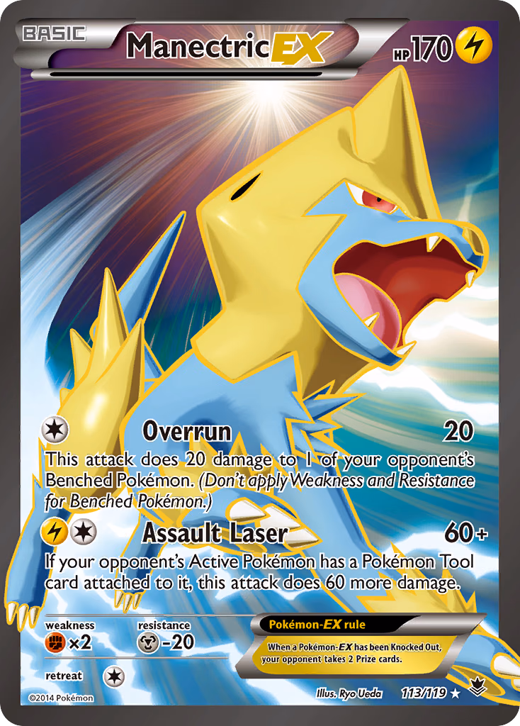 Manectric-EX Pokemon card (113/119, Phantom Forces)