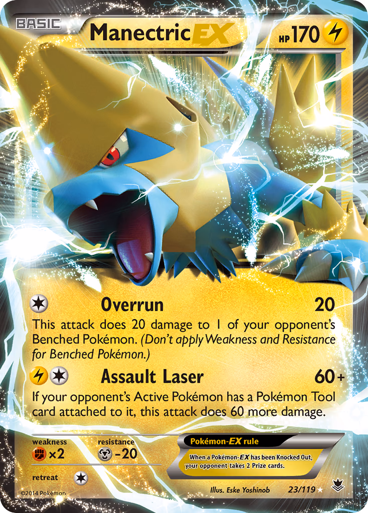 Manectric-EX Pokemon card (23/119, Phantom Forces)