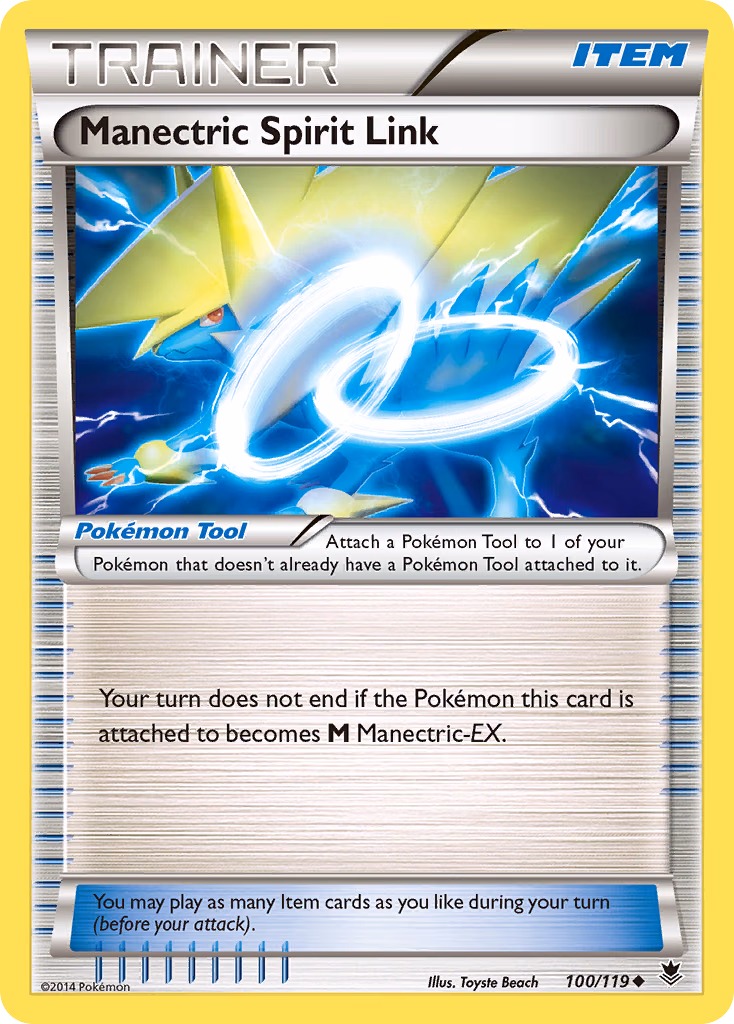 Manectric Spirit Link Pokemon card (100/119, Phantom Forces)