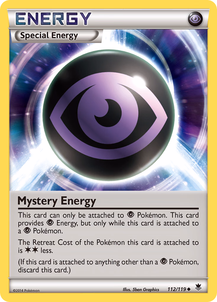 Mystery Energy Pokemon card (112/119, Phantom Forces)