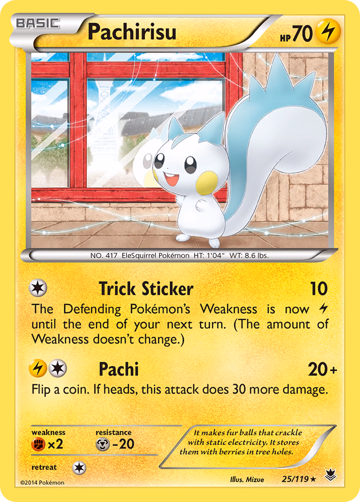 Pachirisu Pokemon card (25/119, Phantom Forces)