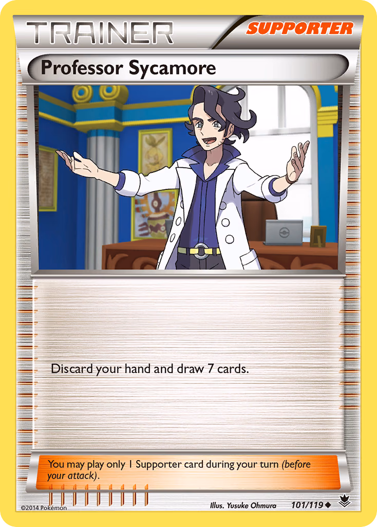 Professor Sycamore Pokemon card (101/119, Phantom Forces)