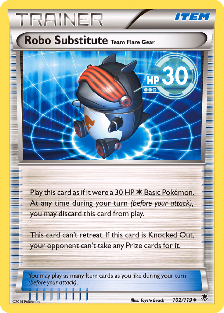 Robo Substitute Team Flare Gear Pokemon card (102/119, Phantom Forces)