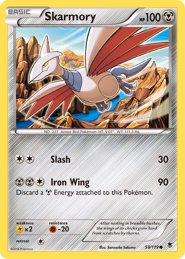 Skarmory Pokemon card (59/119, Phantom Forces)