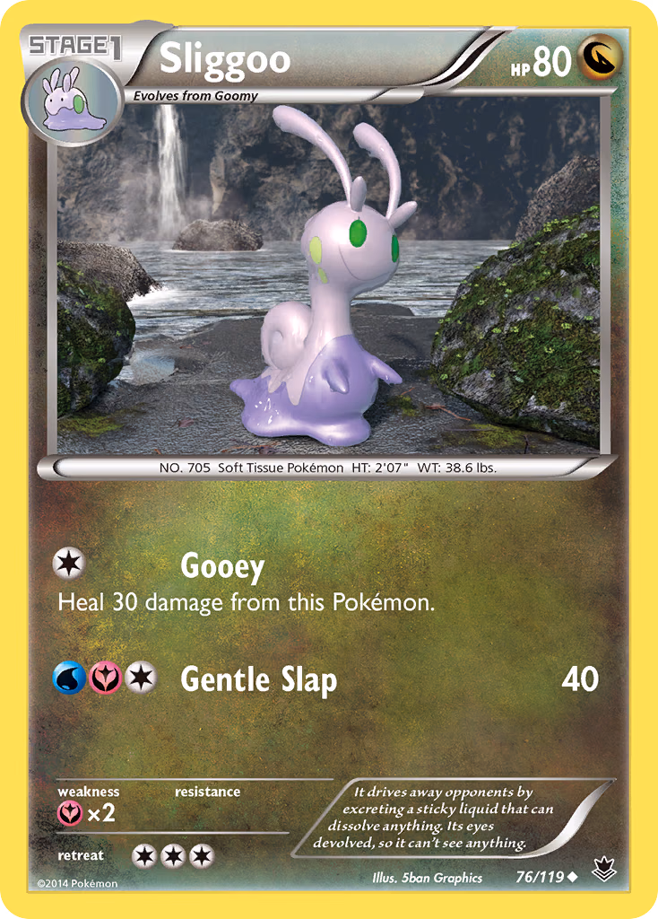 Sliggoo Pokemon card (76/119, Phantom Forces)
