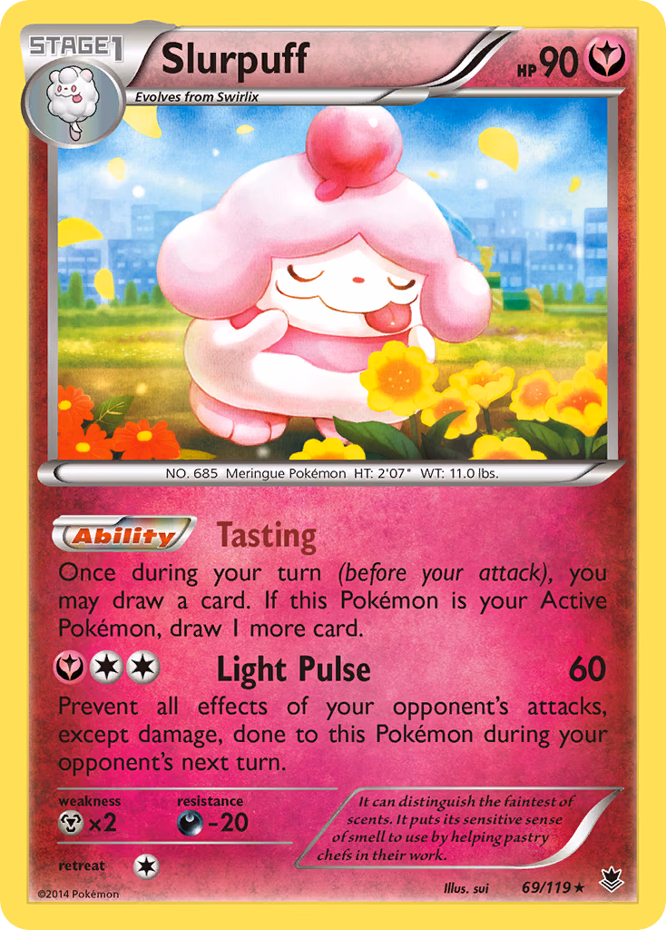 Slurpuff Pokemon card (69/119, Phantom Forces)