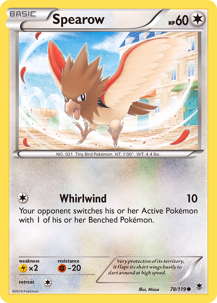 Spearow Pokemon card (78/119, Phantom Forces)