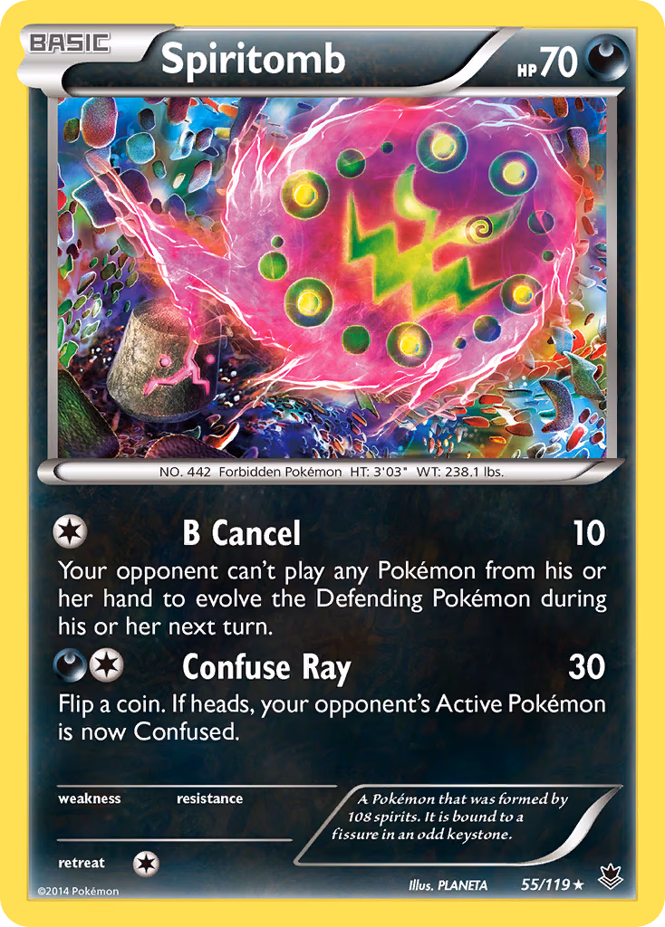 Spiritomb Pokemon card (55/119, Phantom Forces)